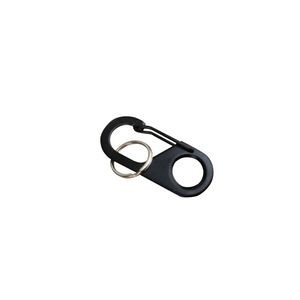 Sleek Black Oval Shaped Key Holder Carabiners 3