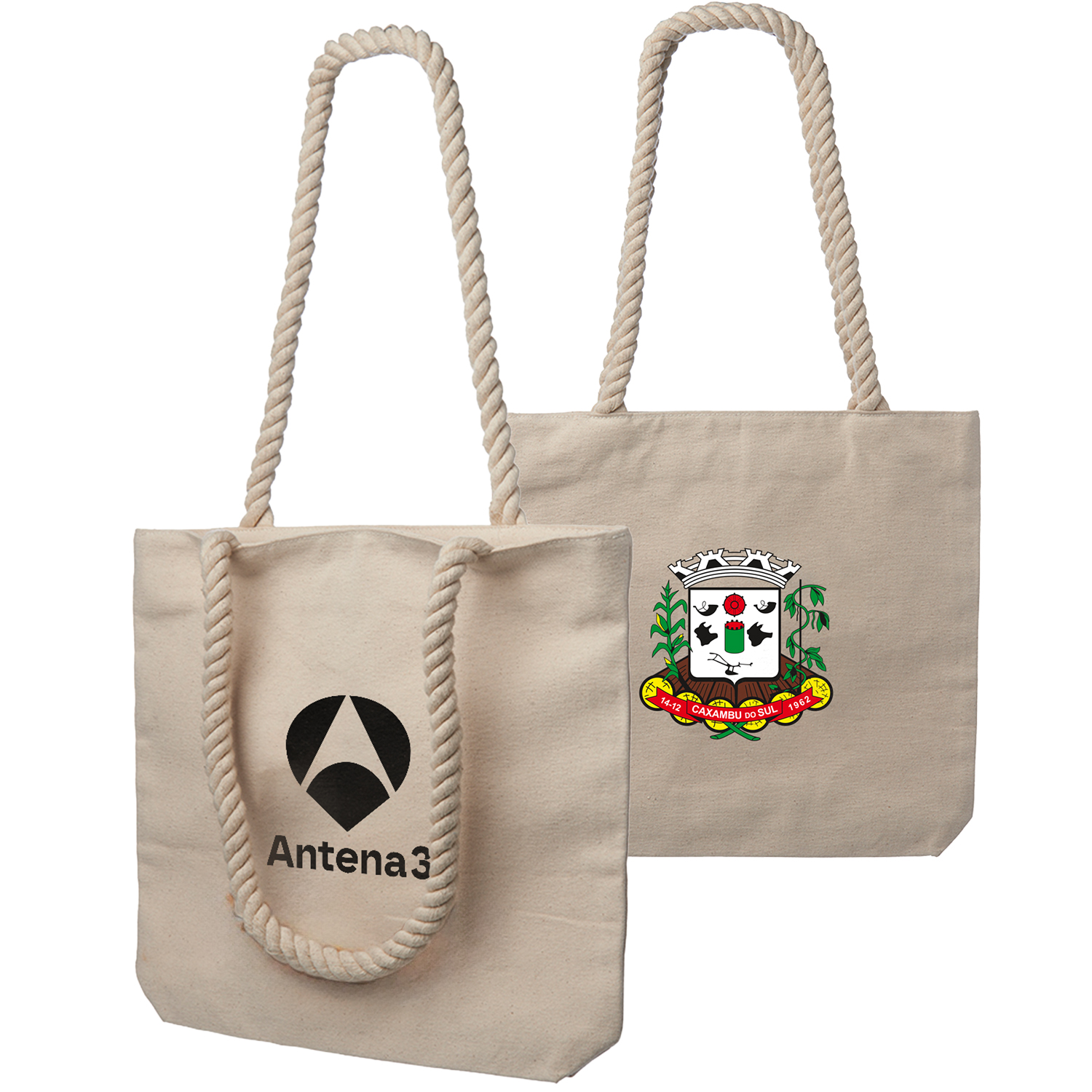Pristine Cove Canvas Tote Bag W/ Rope Handles 1