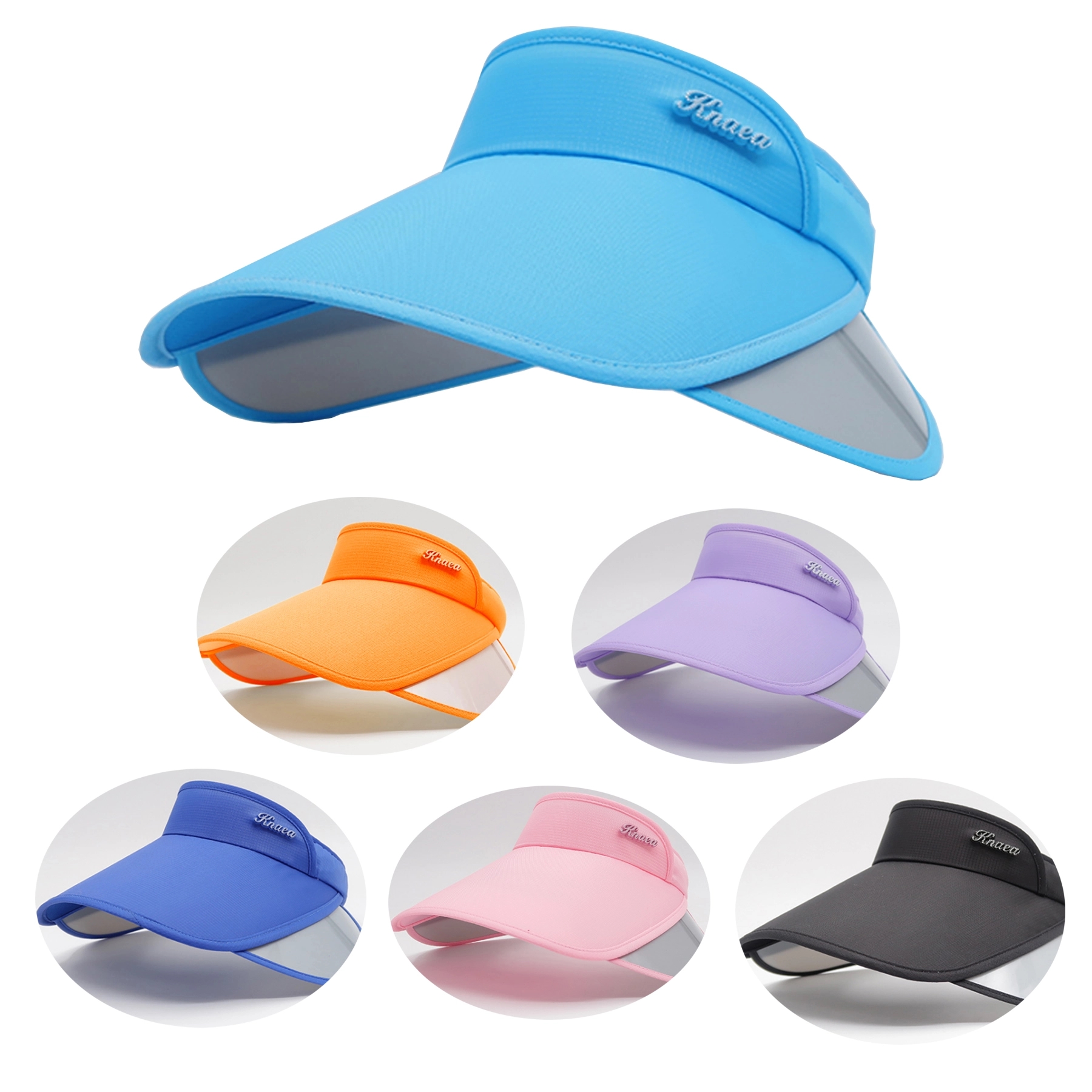 Empty Top Sun Hat with Retractable Brim 1