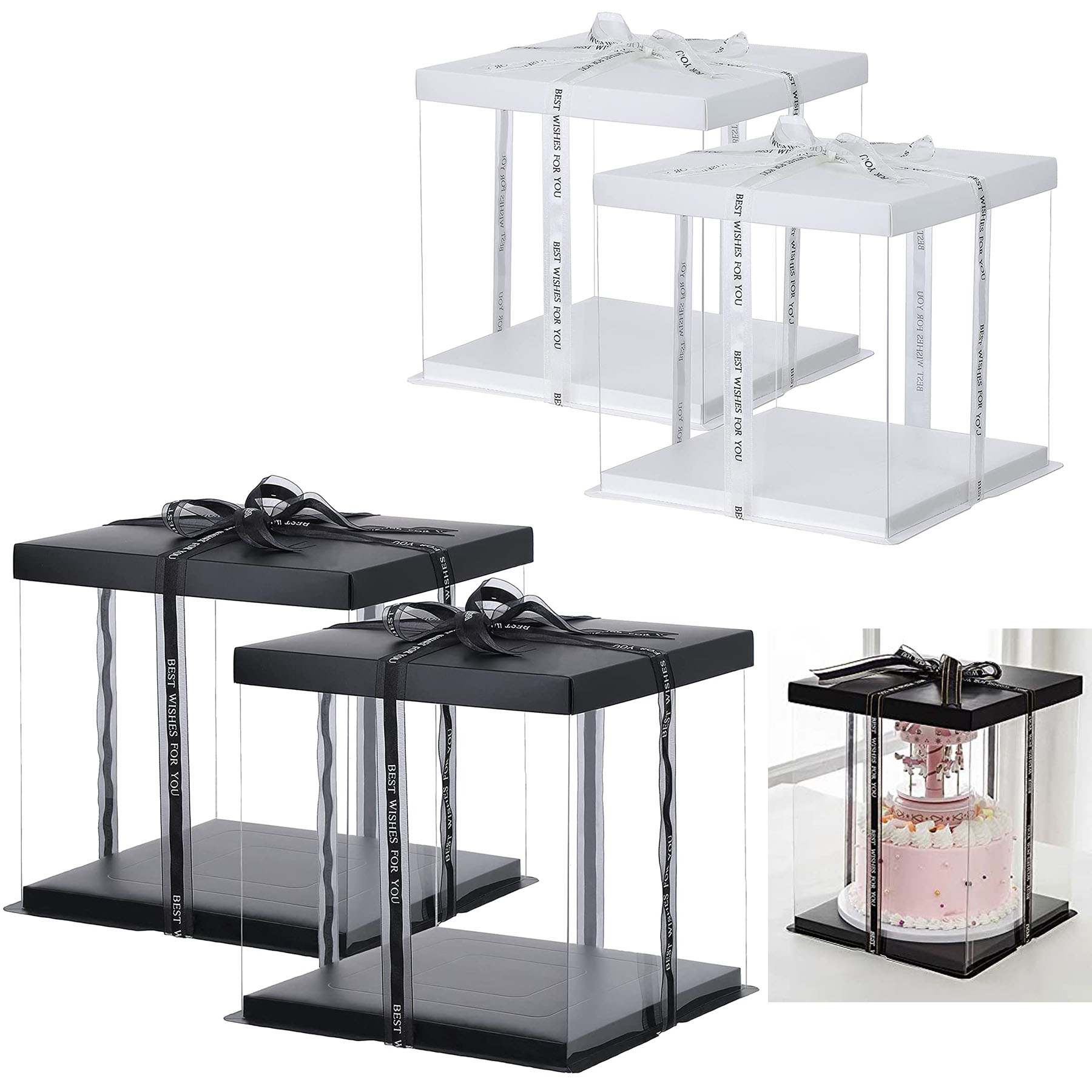 PET Clear cake Box