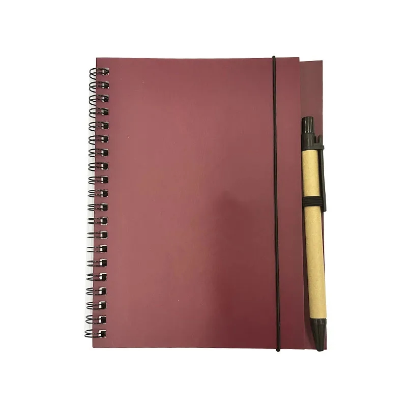 Kraft Paper Spiral Notebook With Pen