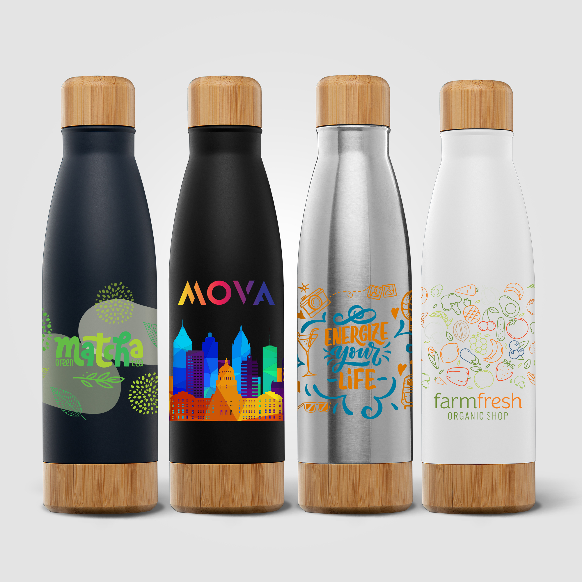Ibiza Bamboo - 21 oz. Double-Wall Stainless Bottle 8