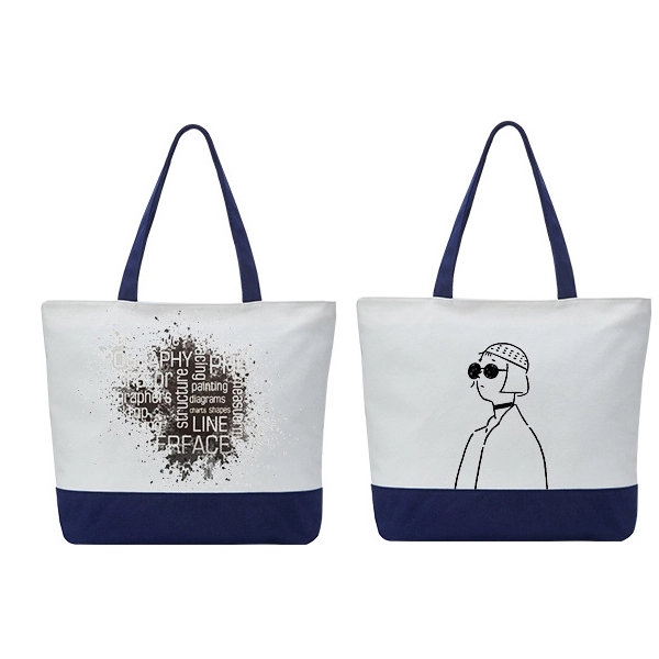 16 oz Canvas Tote Bag with Zipper 5