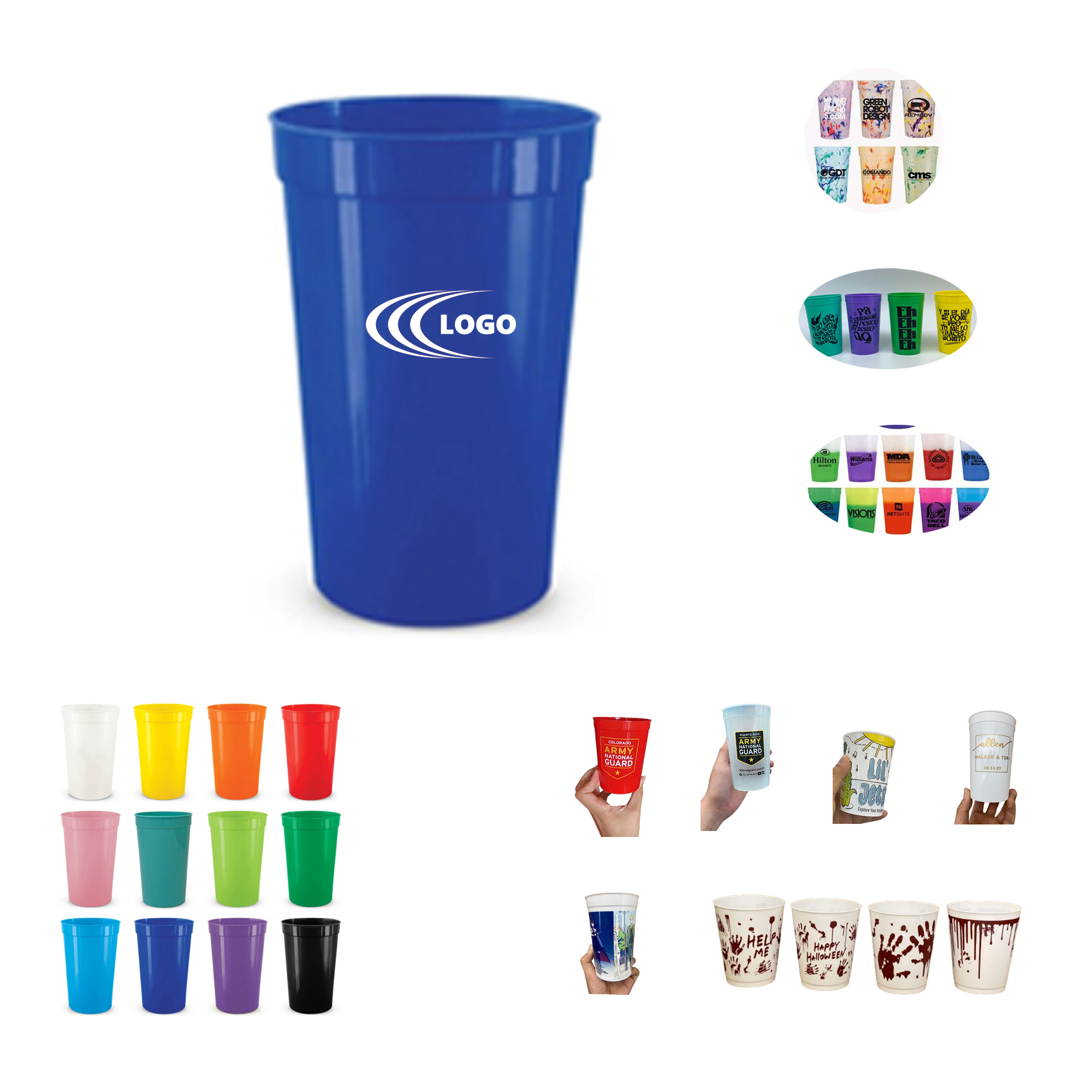 Personal 16oz Stadium Reusable Plastic Party Cup 3