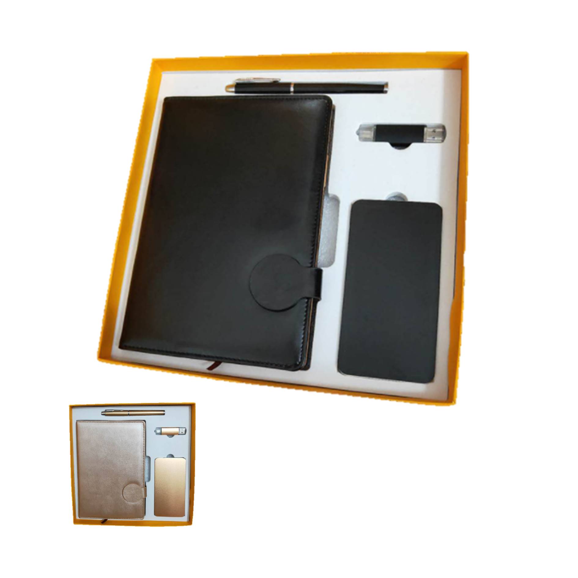 Journal With Pen Power Bank Usb Drive Business Gift Set 3