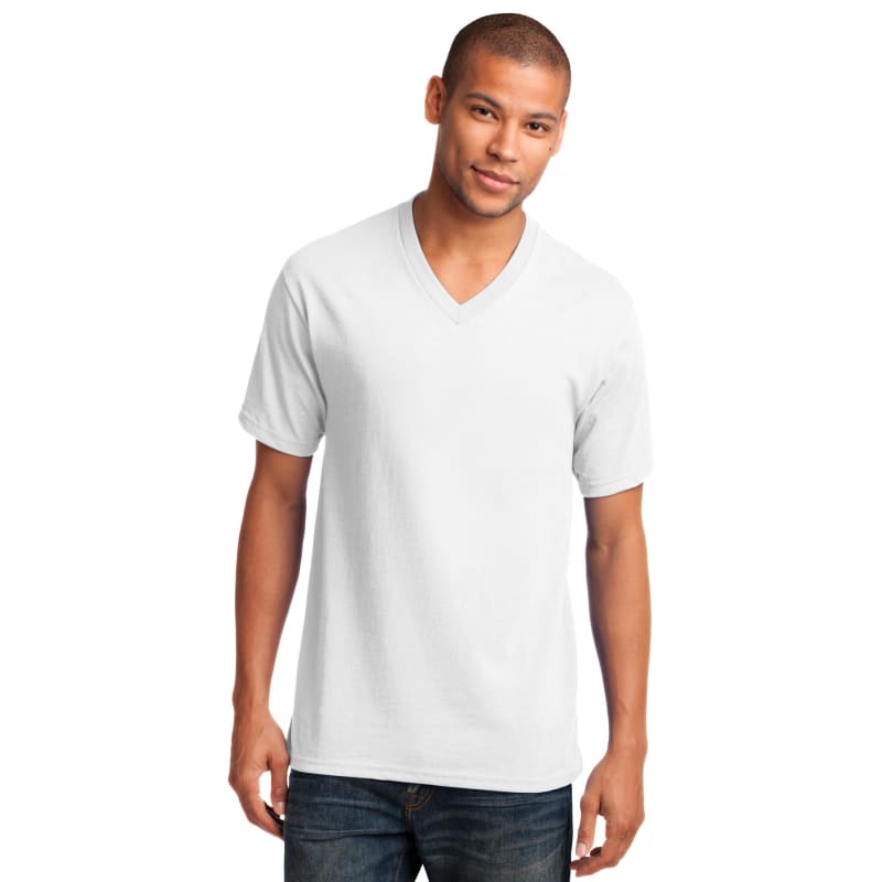 Port & Company Core Cotton V-Neck Tee. 18