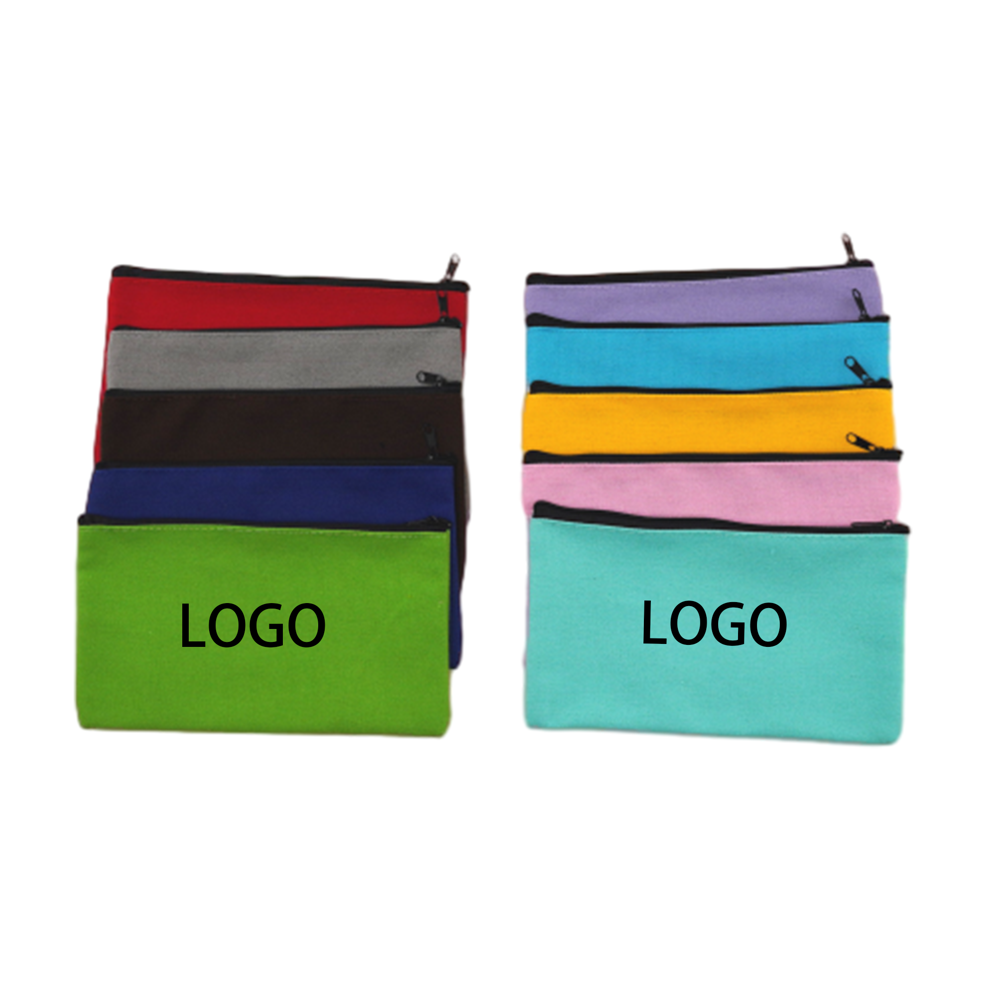 Colorful Canvas Pencil Case Organizer With Zipper 2