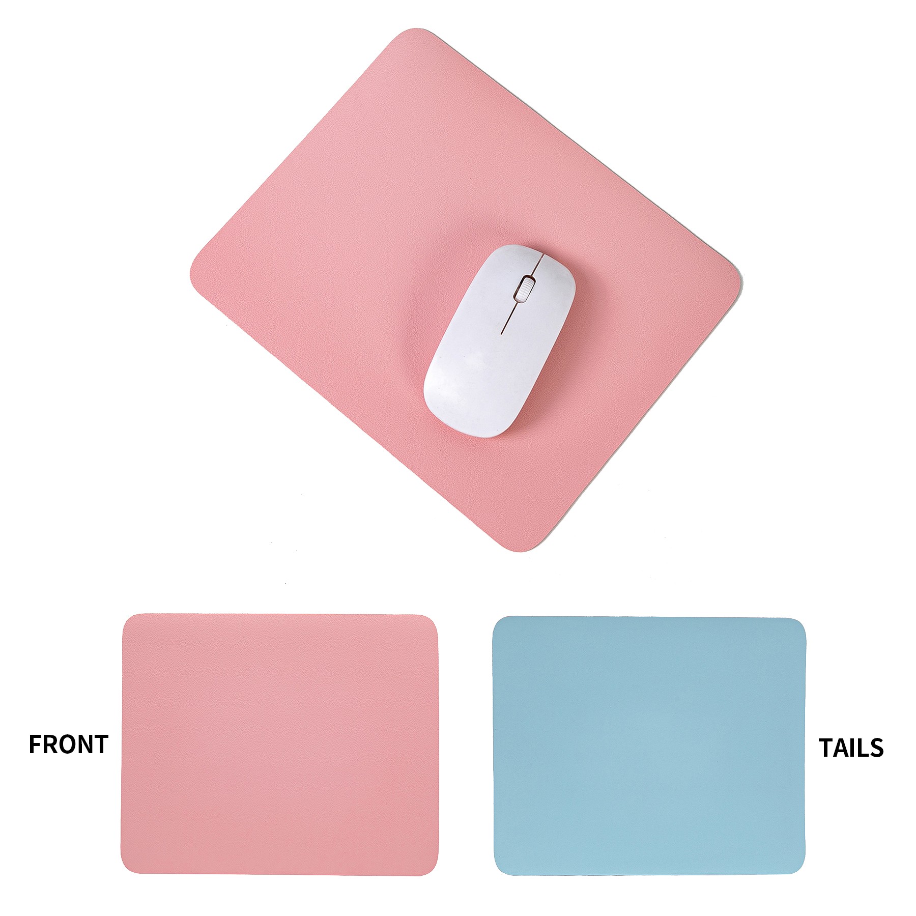 Square Double-Sided Leather Solid Color Mouse Pad 10