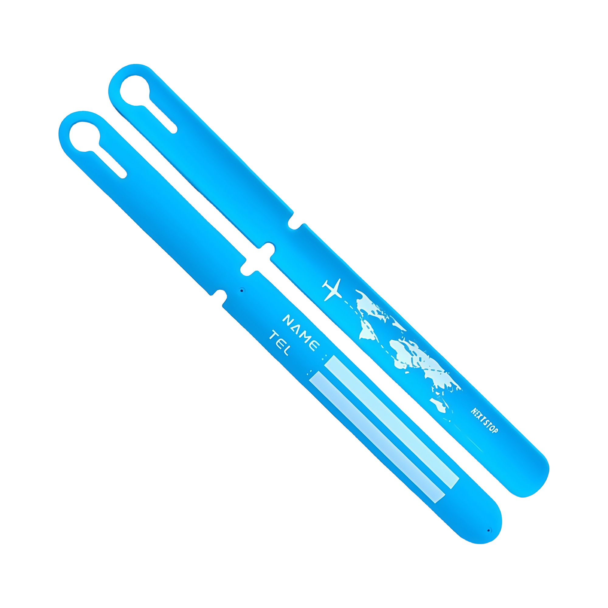 Reusable Silicone Luggage Tag Wristband for Travel Backpack Suitcase Anti-Loss Anti-Peeping 5