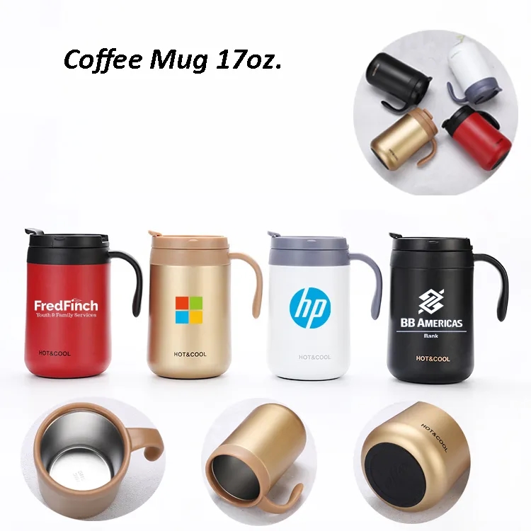 Insulated Coffee Mug with Handle, 17oz. 6