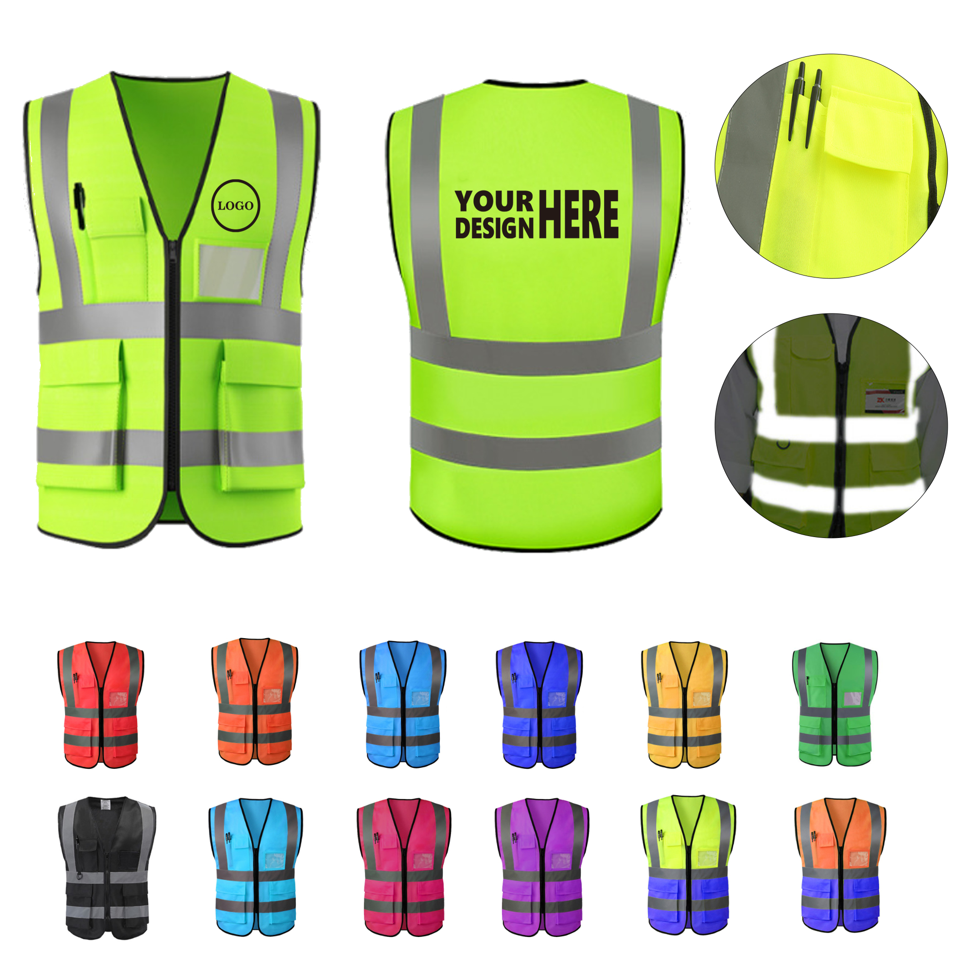 Reflective High-Visibility Safety Vest 3