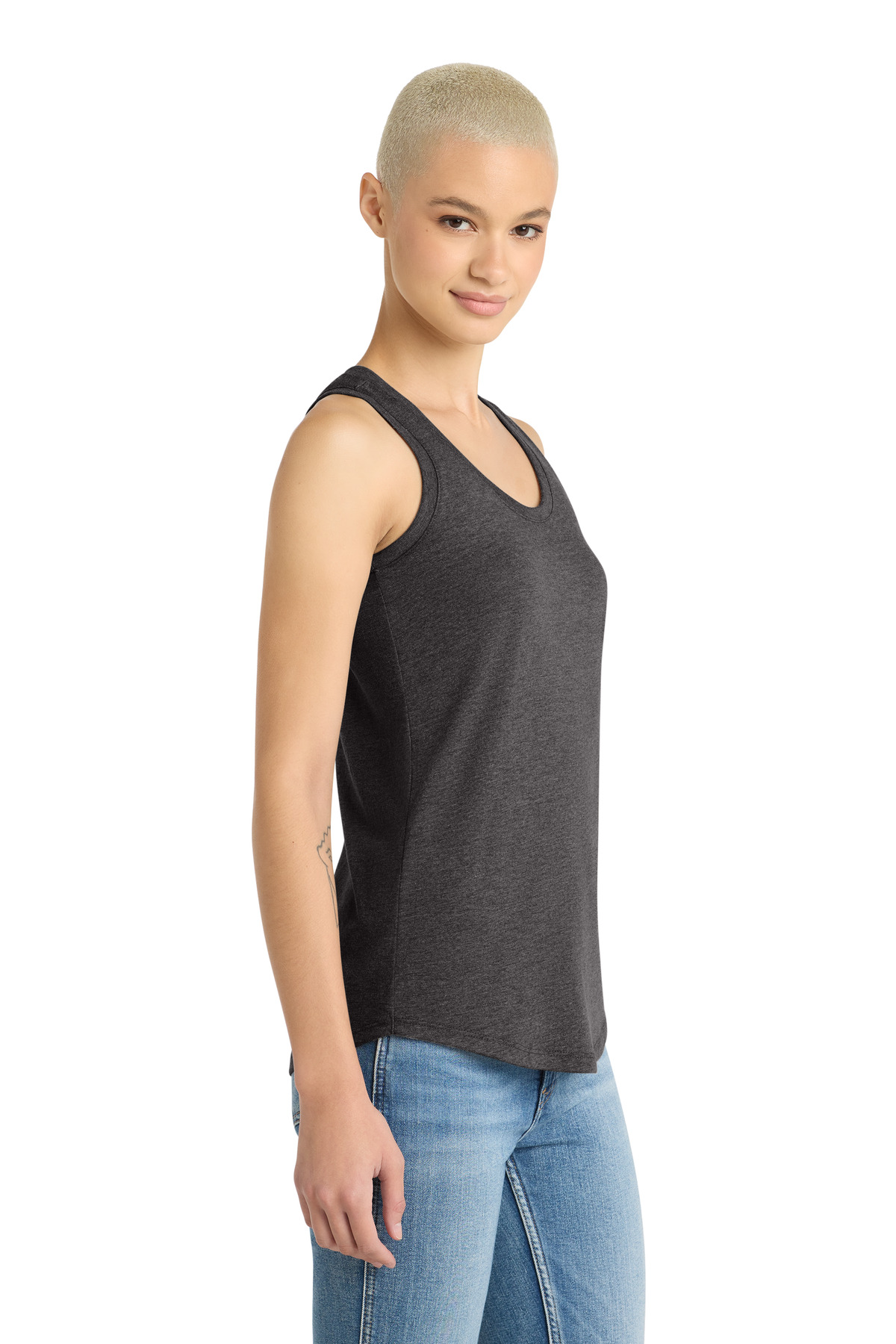 District Women's Perfect Tri Racerback Tank. DM138L 120