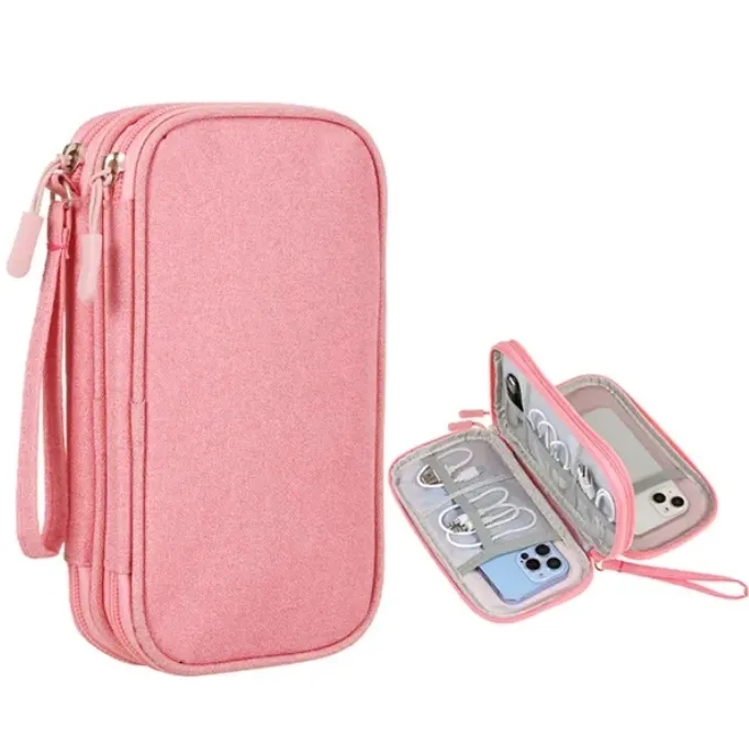 Custom Logo Tech Organizer Pouch Waterproof Travel Electronics Accessory Case 1