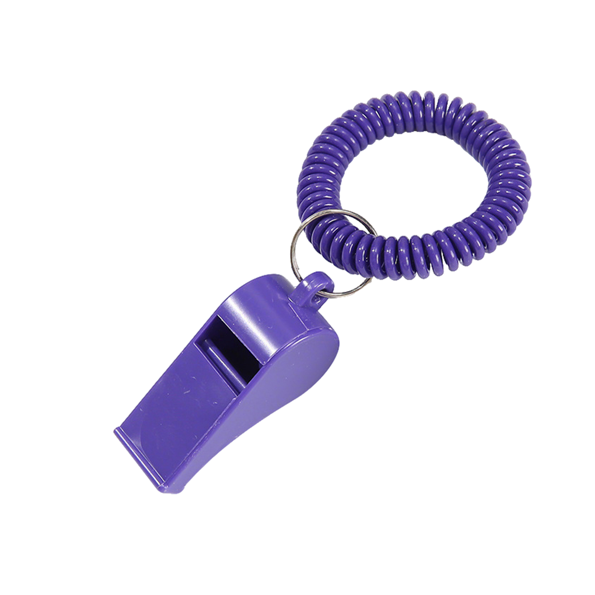 Vinyl Coil Wrist Whistle With Key Ring 1.97" Length X 0.79" Width X 0.87" Height 10