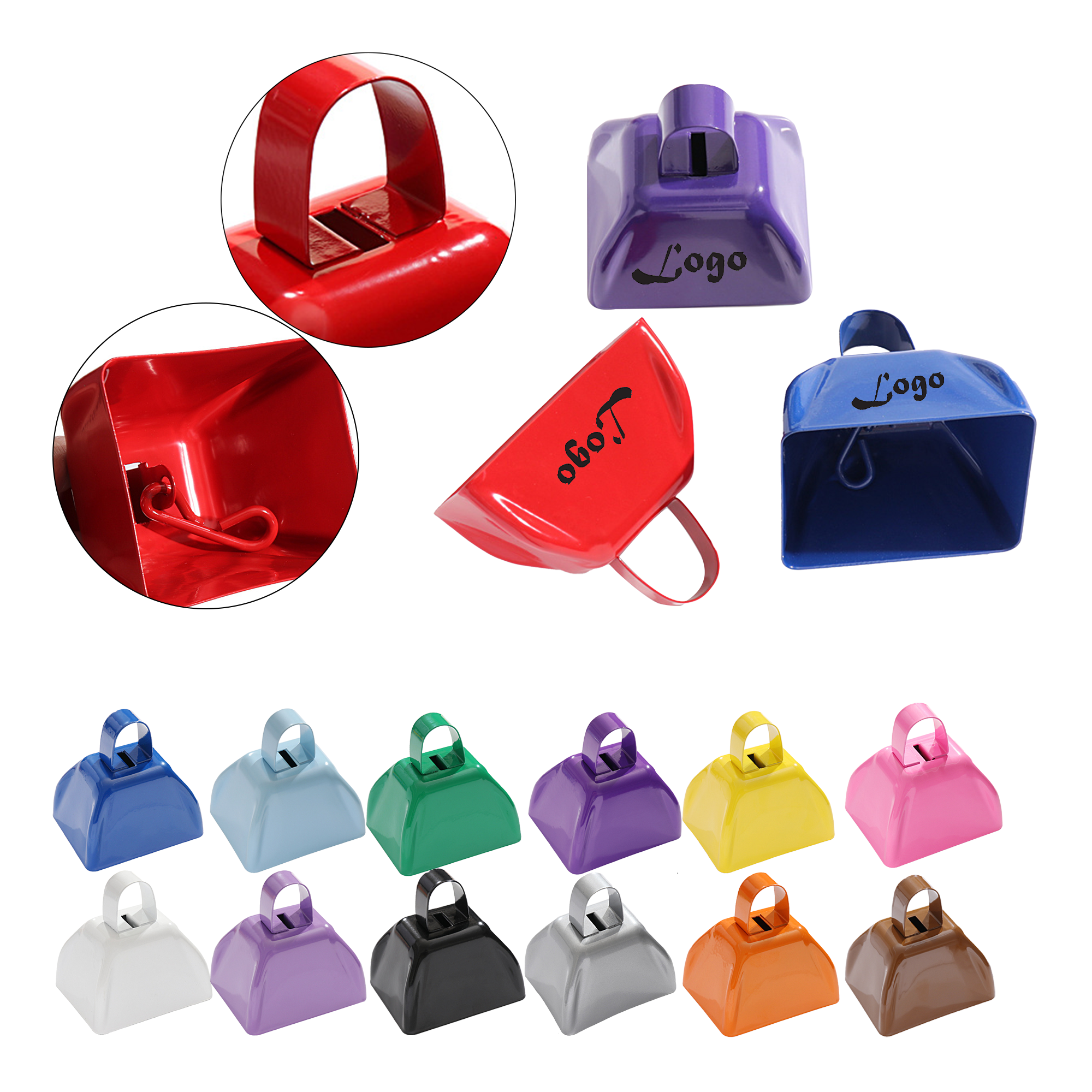 Hand-Operated Cheering Cow Bell 2