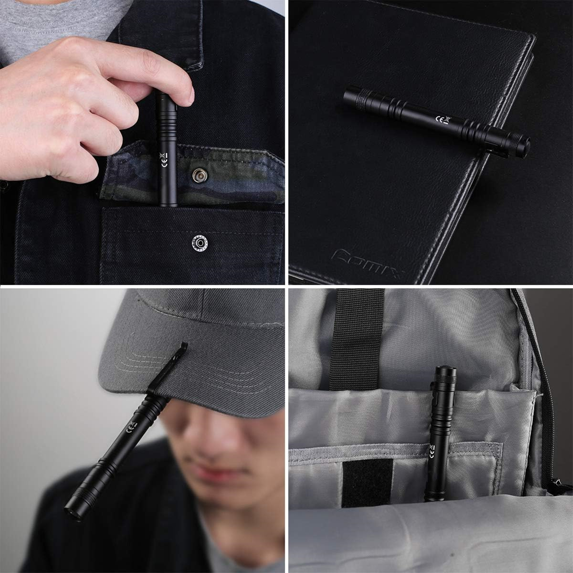 LED Pen Flashlight With Clip 4