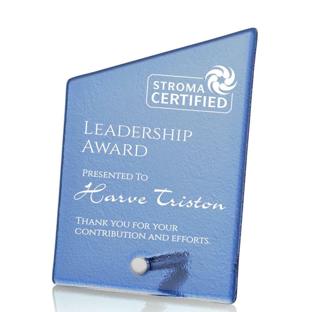Atchison Blue Slant Award - Silver 8