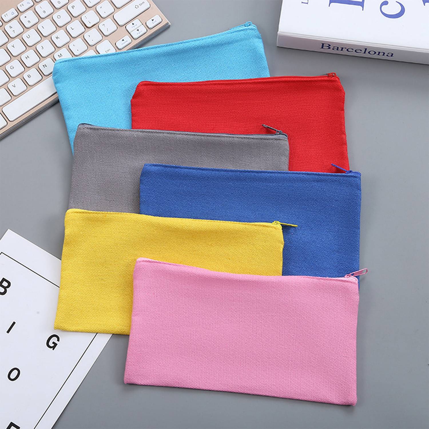Canvas Pencil Case Storage Bag 5