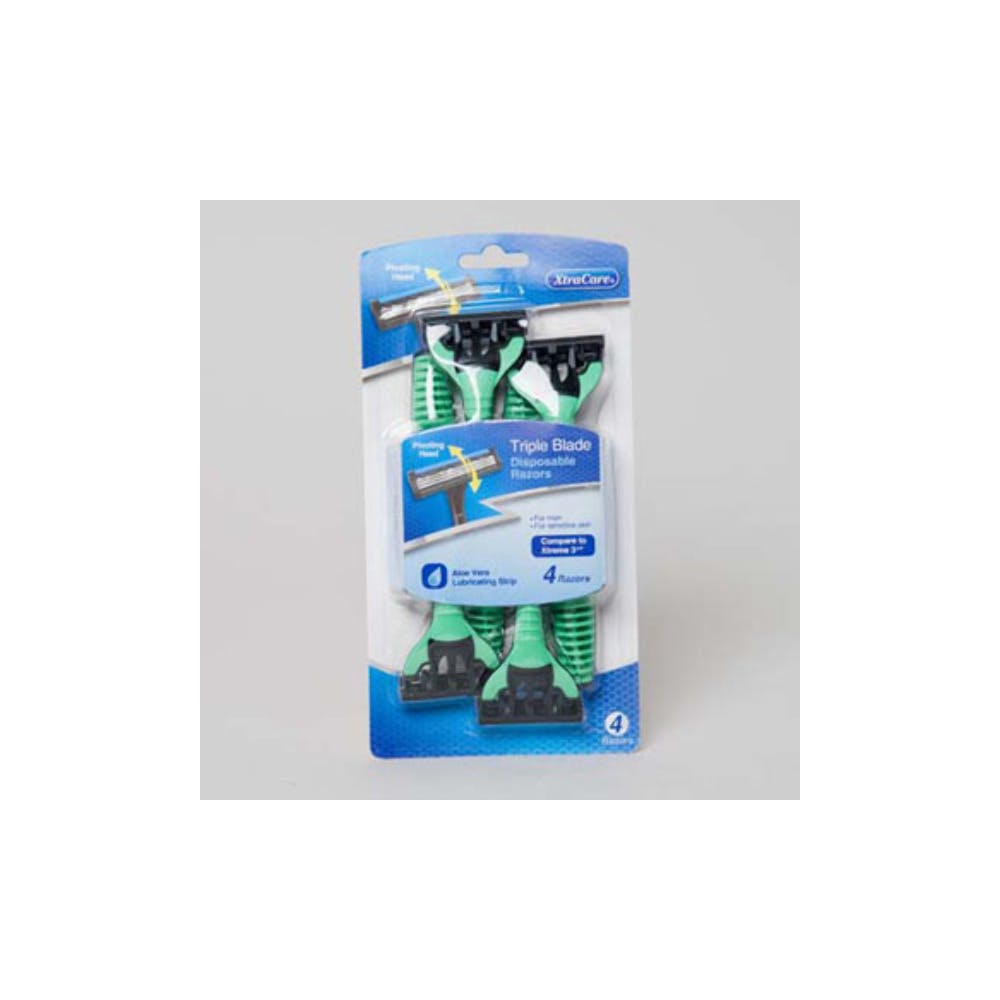 Men's Triple Blade Pivot Head Razors - Disposable 4 Pack 2