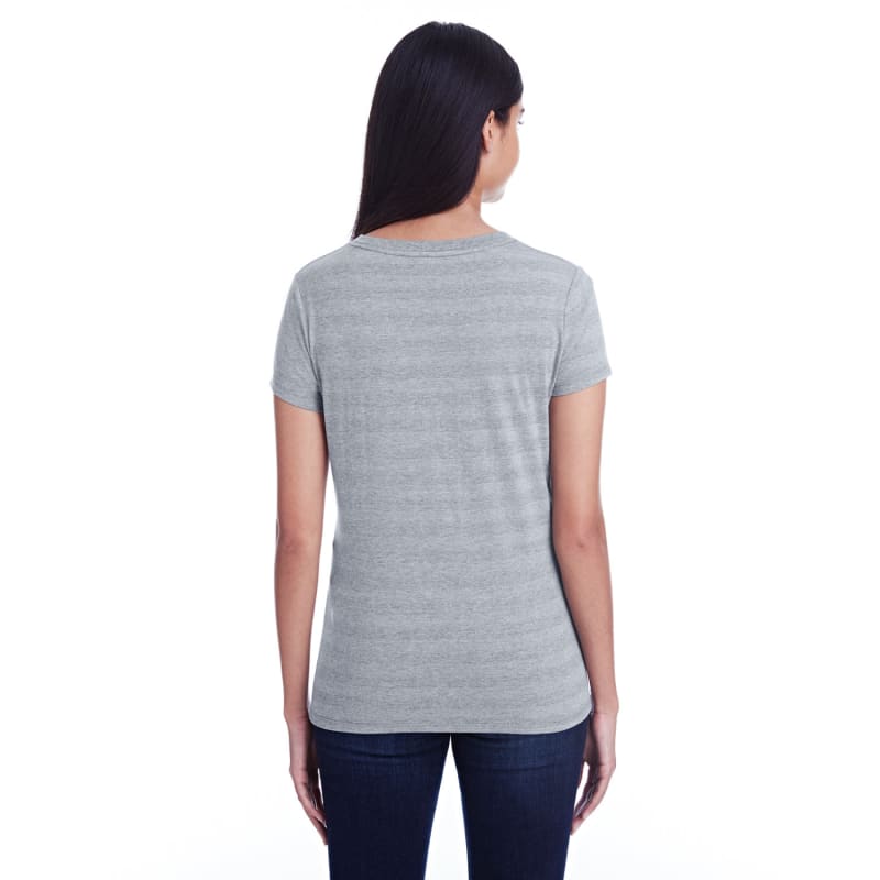 Threadfast Apparel Ladies' Invisible Stripe V-Neck T-Shirt 9