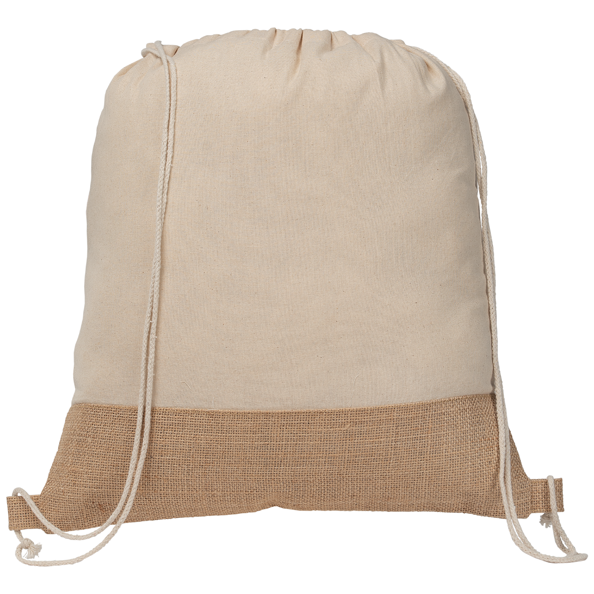 Rio™ Drawstring Bag - 5 oz. Recycled Cotton Blend with Jute 2
