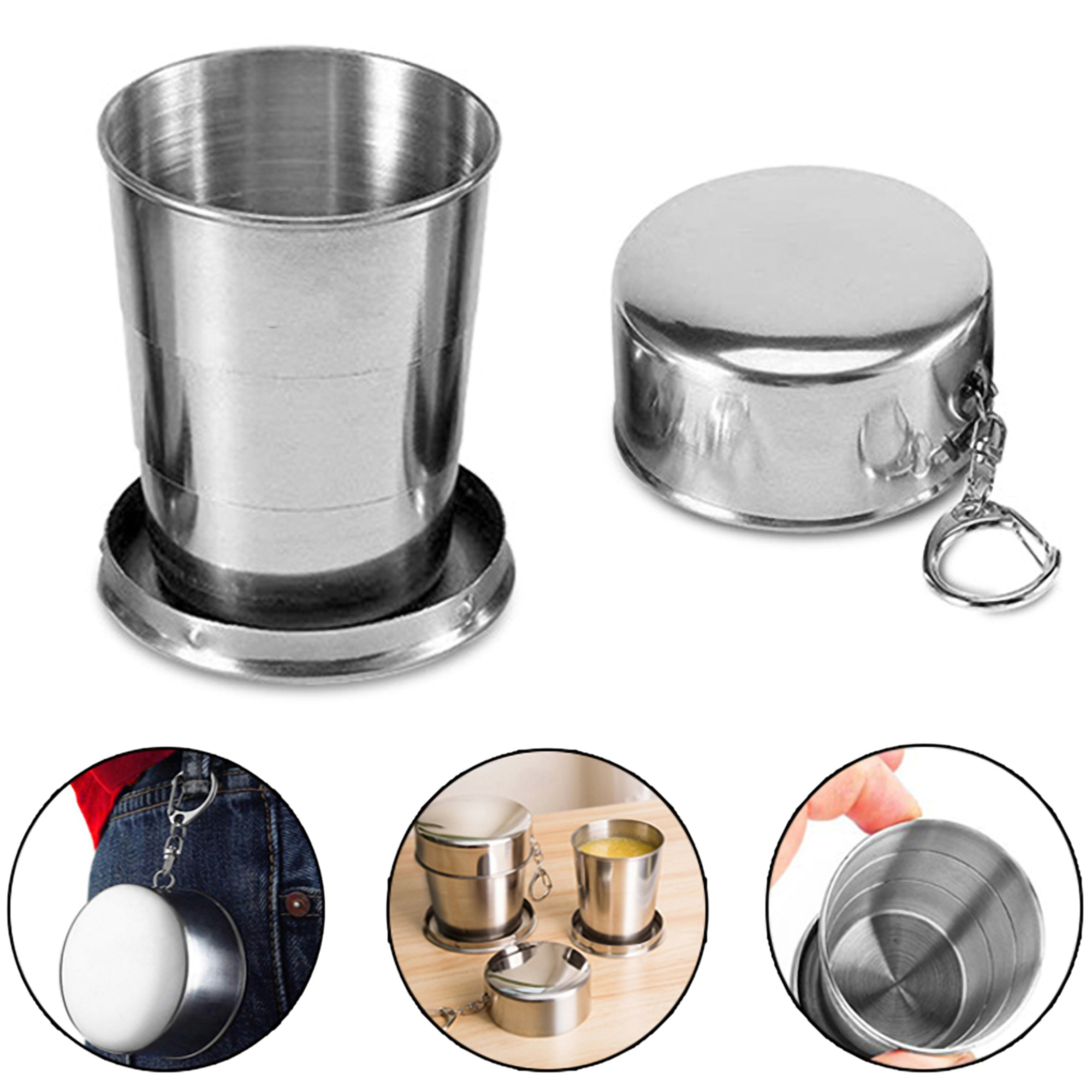 150mL Collapsible Stainless Steel Cup