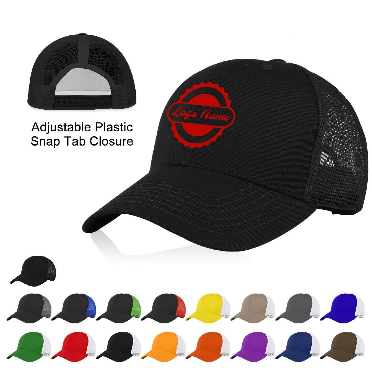 Custom Logo 6 Panel Low Profile Trucker Cap 9