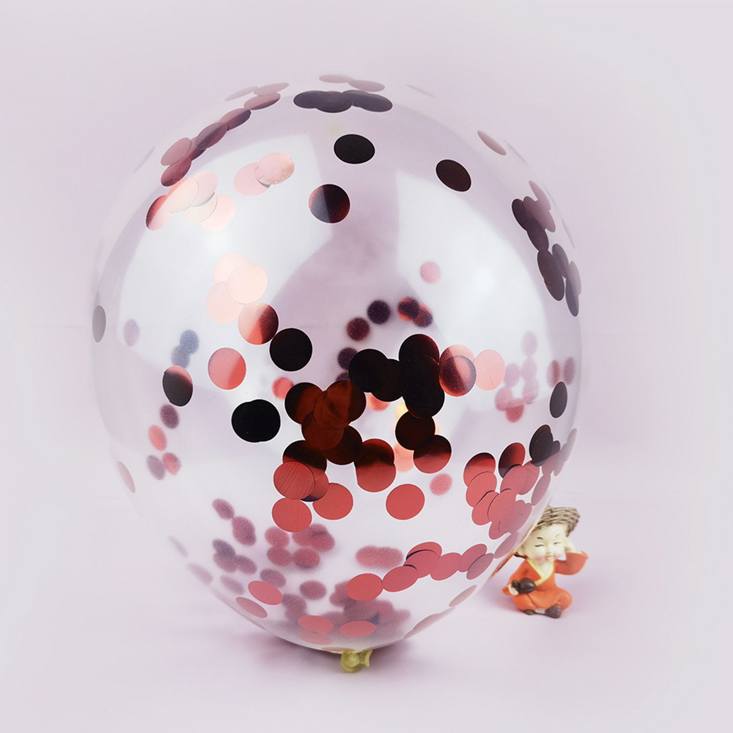 12" Party Decorations Transparent Confetti Latex Balloons 17