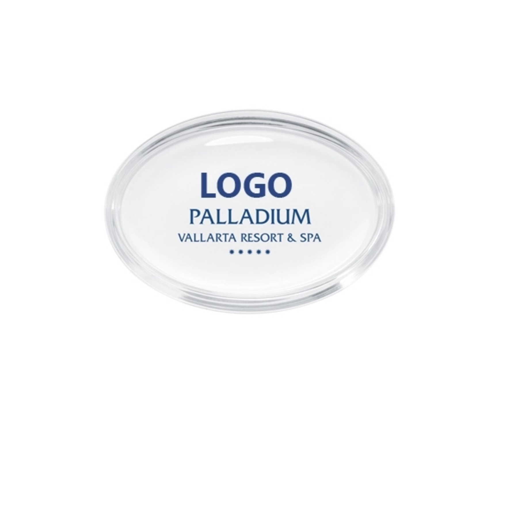 Oval Glass Paperweight 1