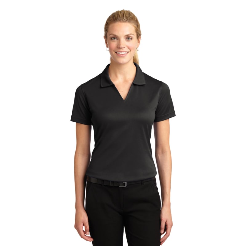 Sport-Tek Women's Dri-Mesh V-Neck Polo. 3