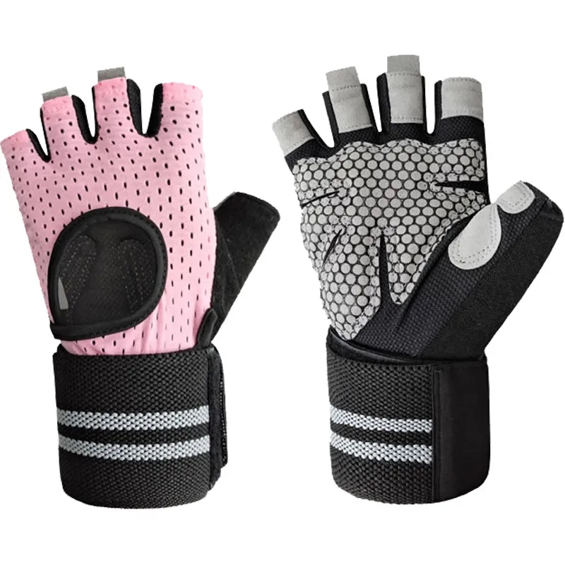 Fingerless Sports Gloves with Wrist Support 4