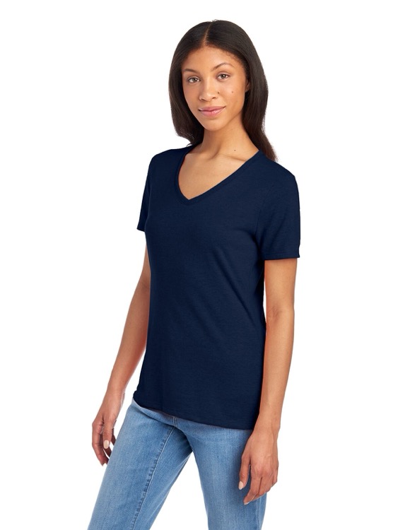 JERZEES Premium Blend Combed Ring-Spun Ladies' V-Neck T-Shirt 2