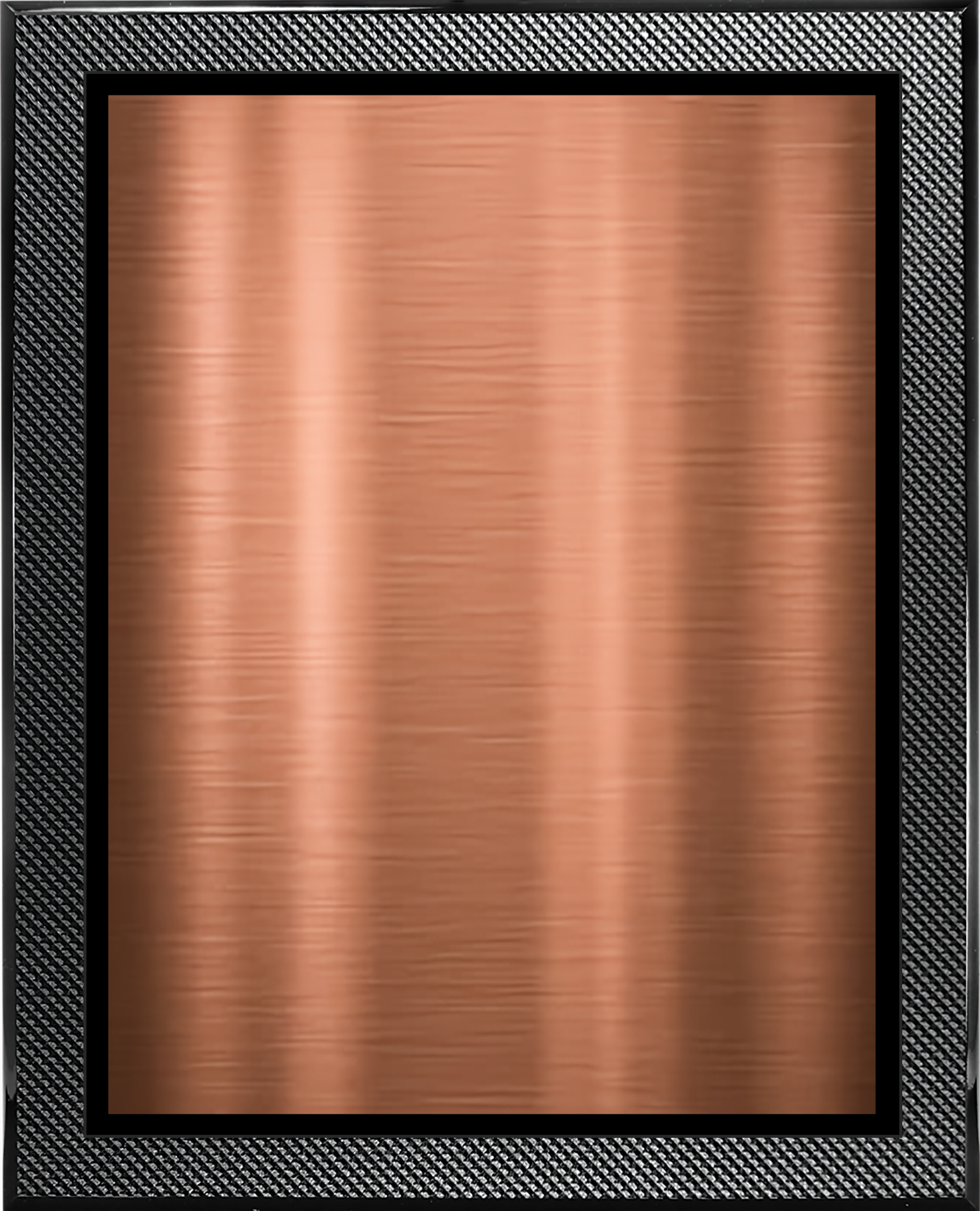 Piano Carbon Fiber Finish Plaque w/Choice of Double Plate 12