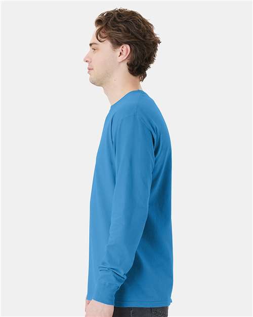 Unisex Garment-Dyed Long Sleeve T-Shirt With a Pocket - GDH250 48