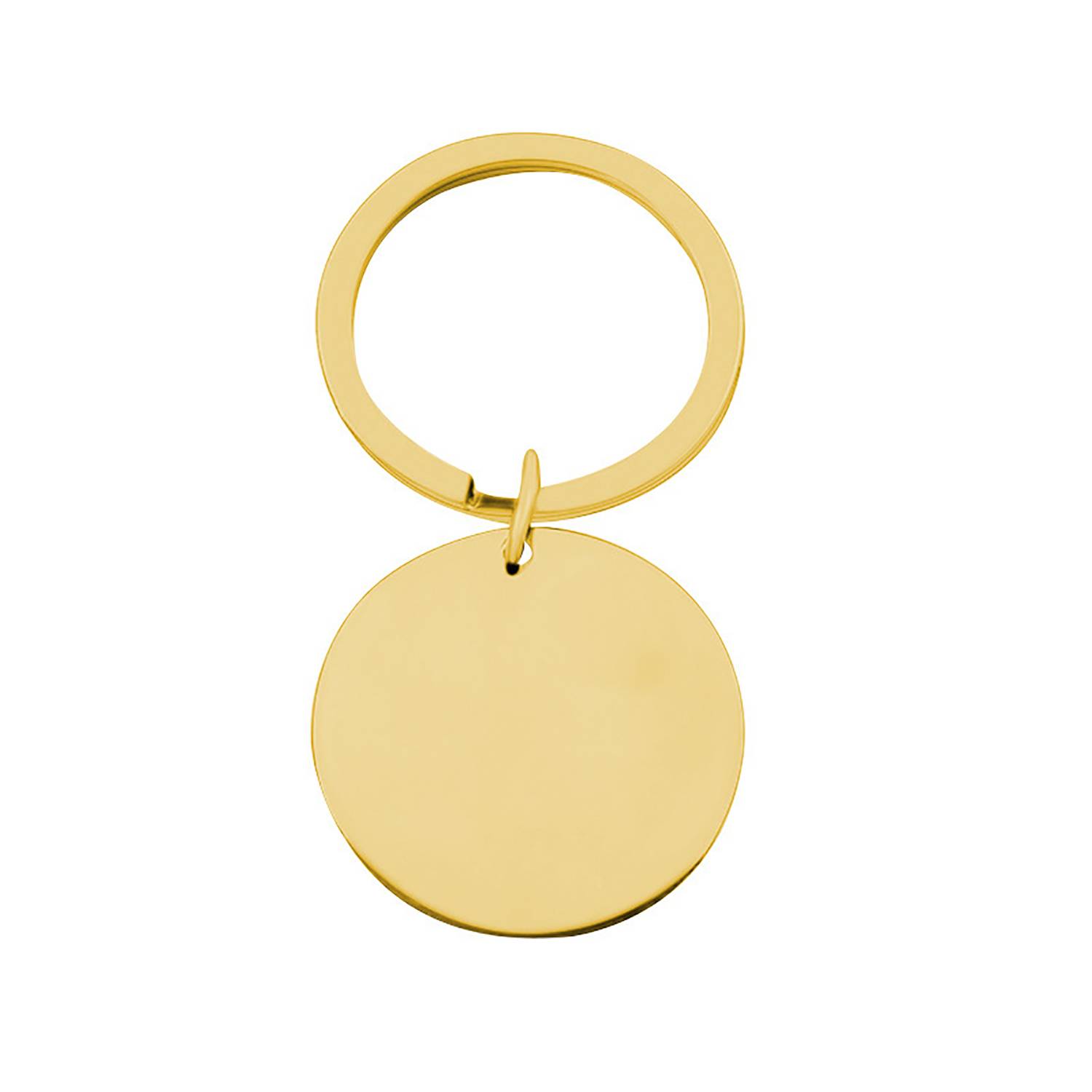 Simple Stainless Steel Round Keychain 5