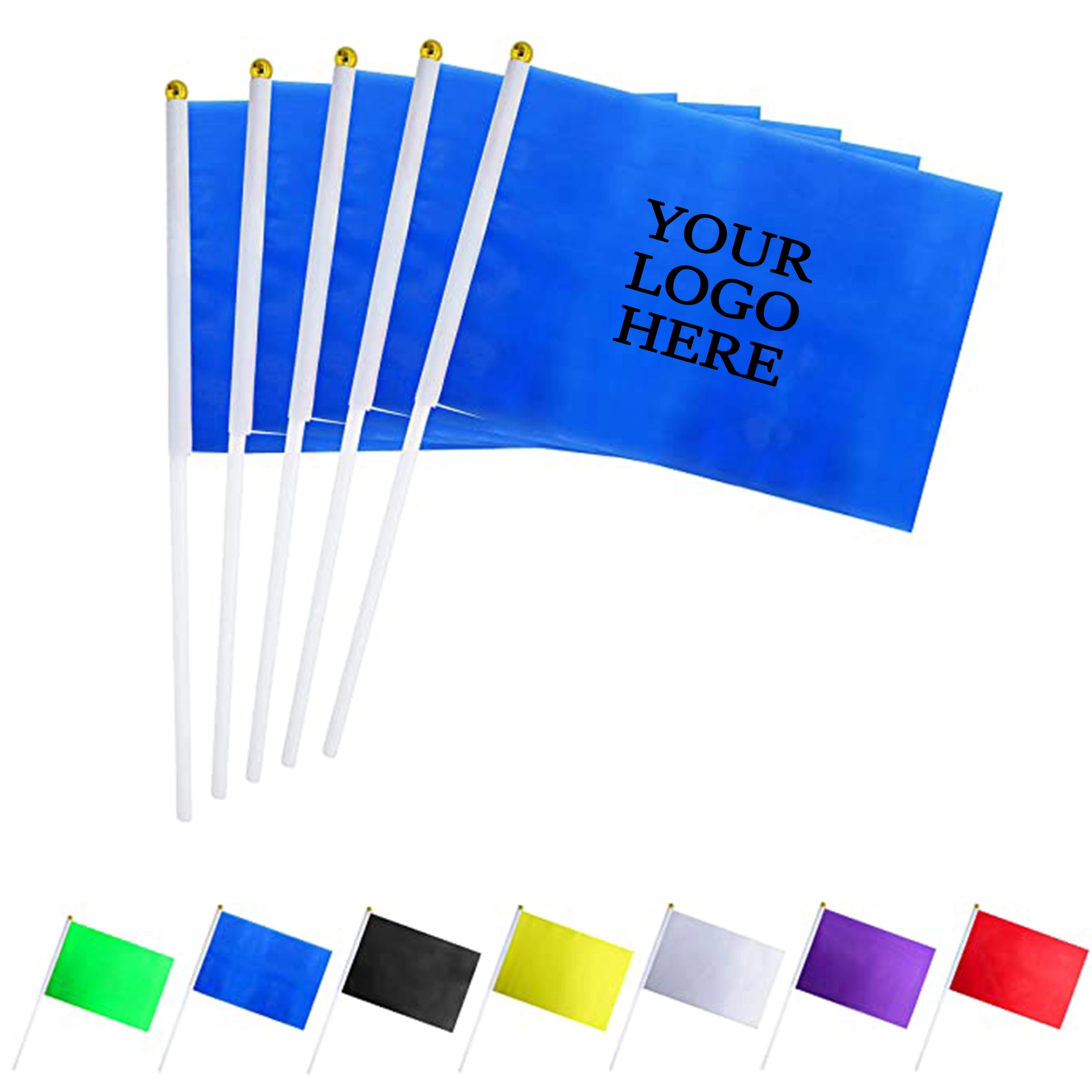MOQ 50PCS Full Color 5"*8" Stick Flag