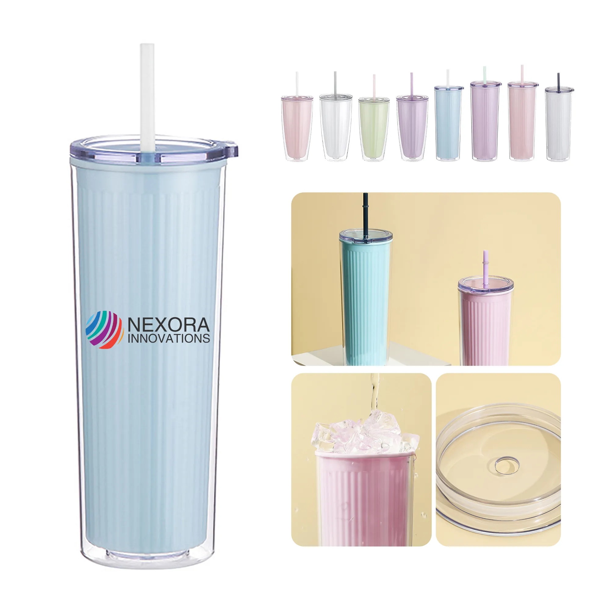 Portable Double Layer Straw Cup for Everyday Hydration 5