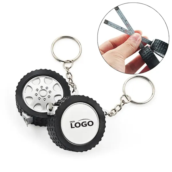 Tire-Shaped Keychain Tape Measure 2