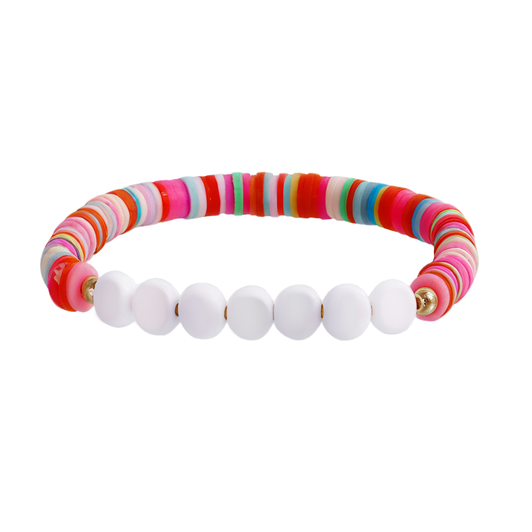 Custom Handmade Stackable Letter Beaded Soft Clay Bracelet 4