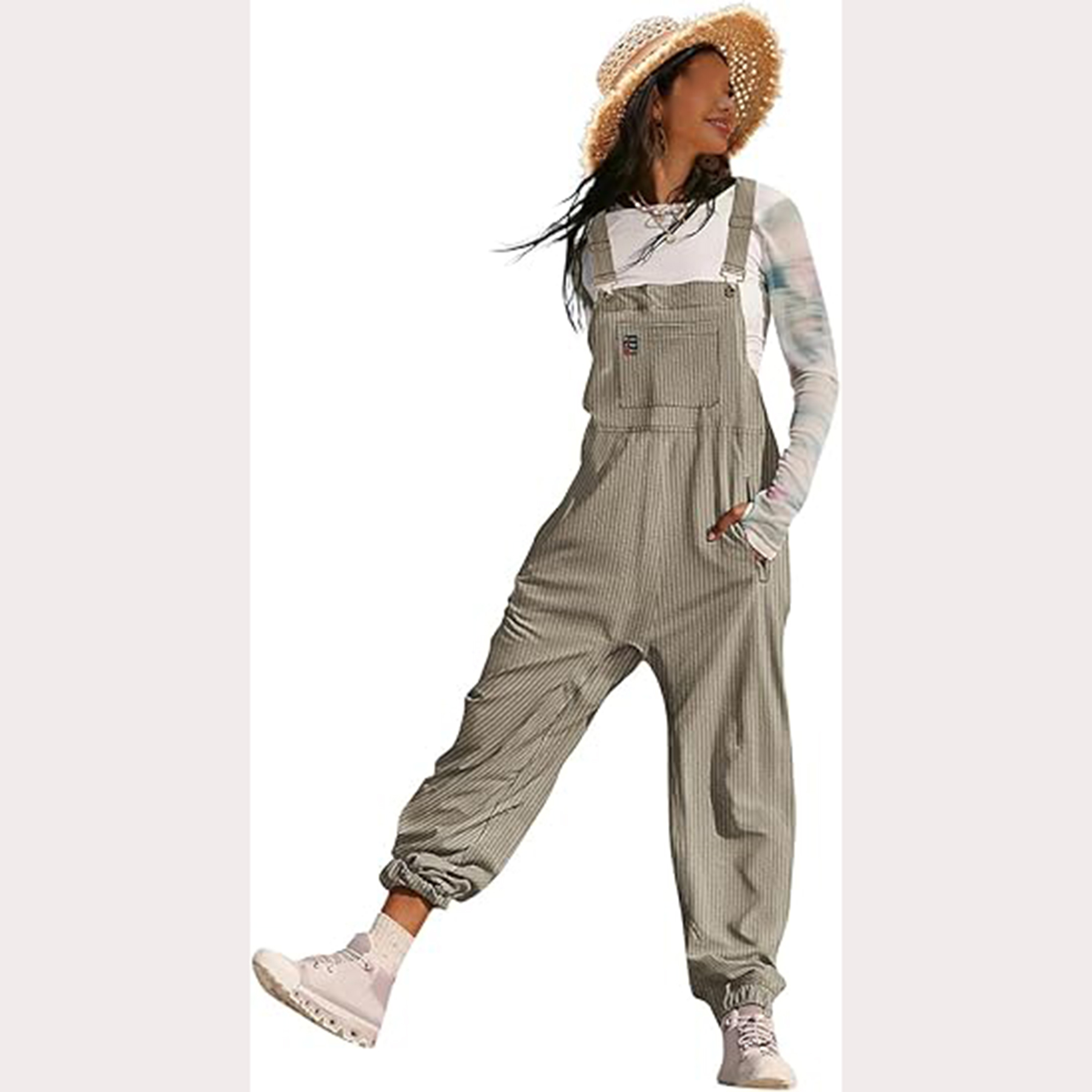 Women's Casual Corduroy Overalls 9