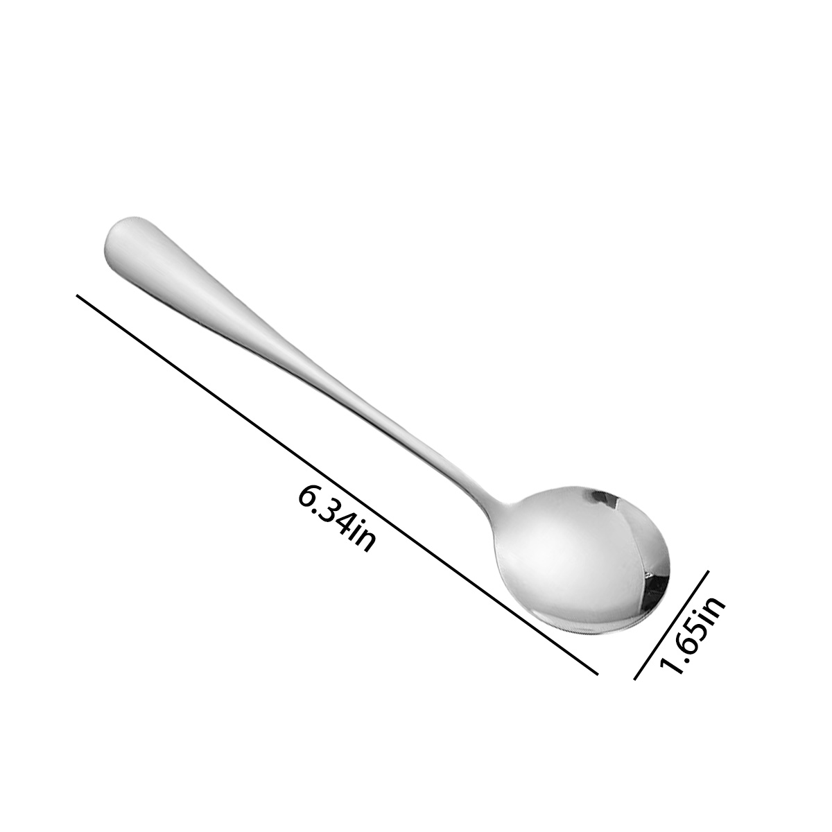 Premium Stainless Steel Thickened Round Spoon 2