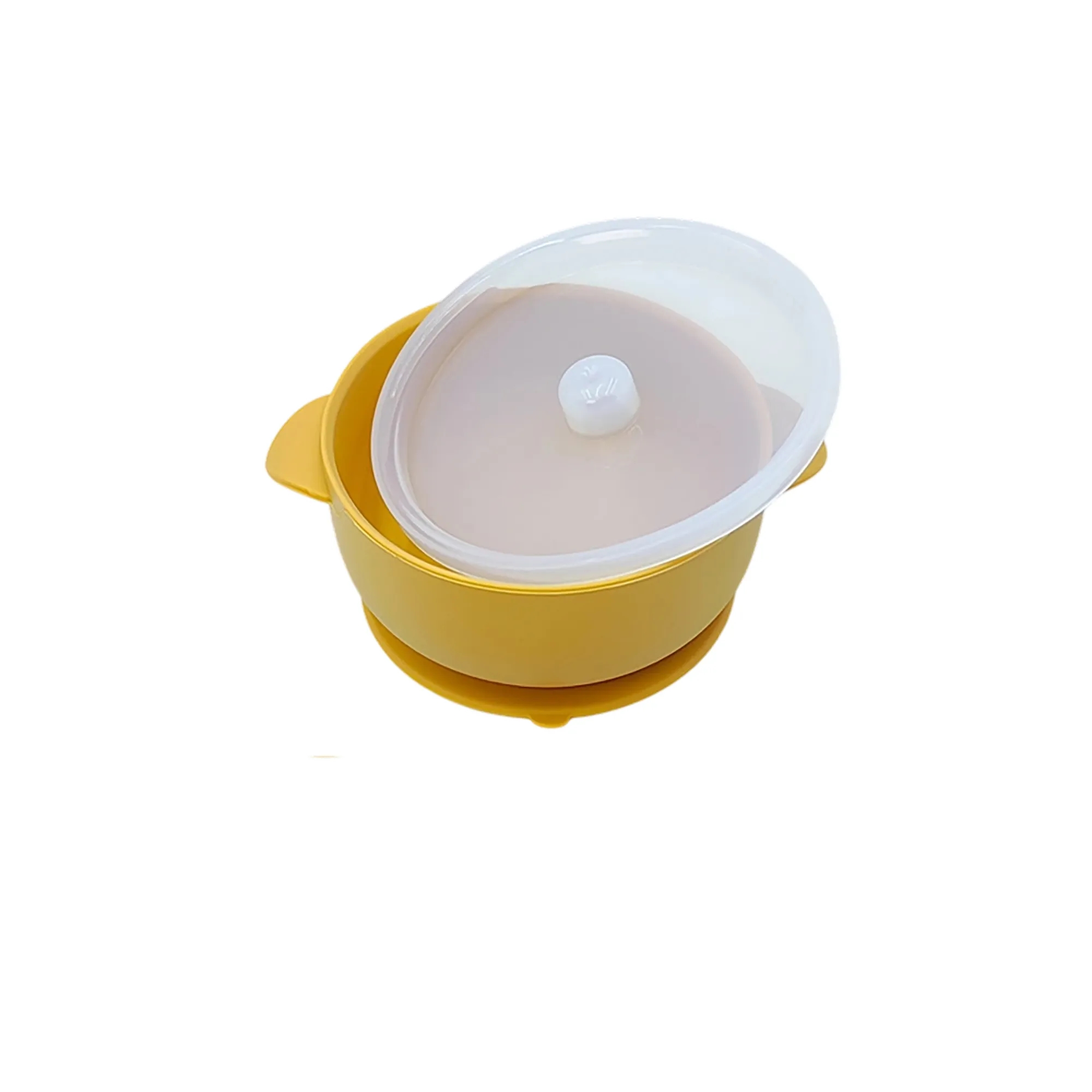 Toddler Silicone Food Bowl with Lid and Suction Base 12