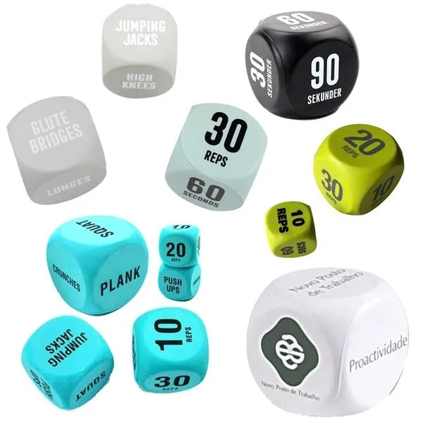 PU Dice Shape Stress Reliever Balls 12