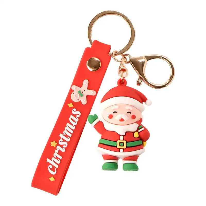 Pvc Cartoon Santa Keychain 7