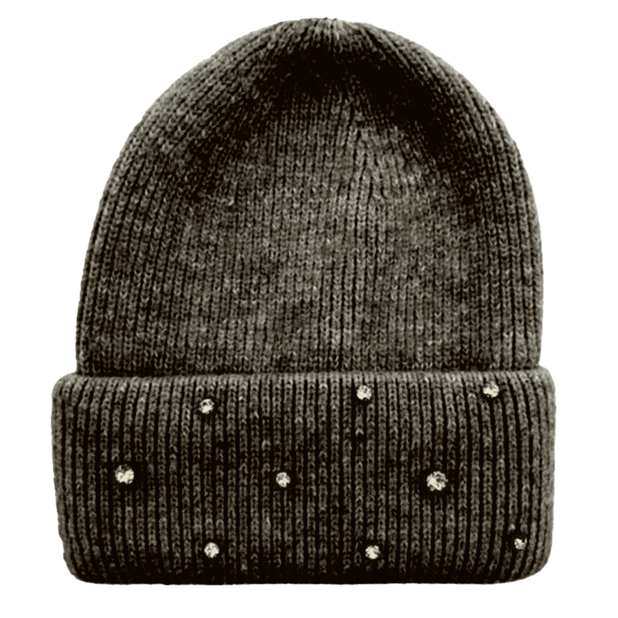 Custom Circular Knit Stretch Acrylic Cuffed Beanie w/ Stones 6