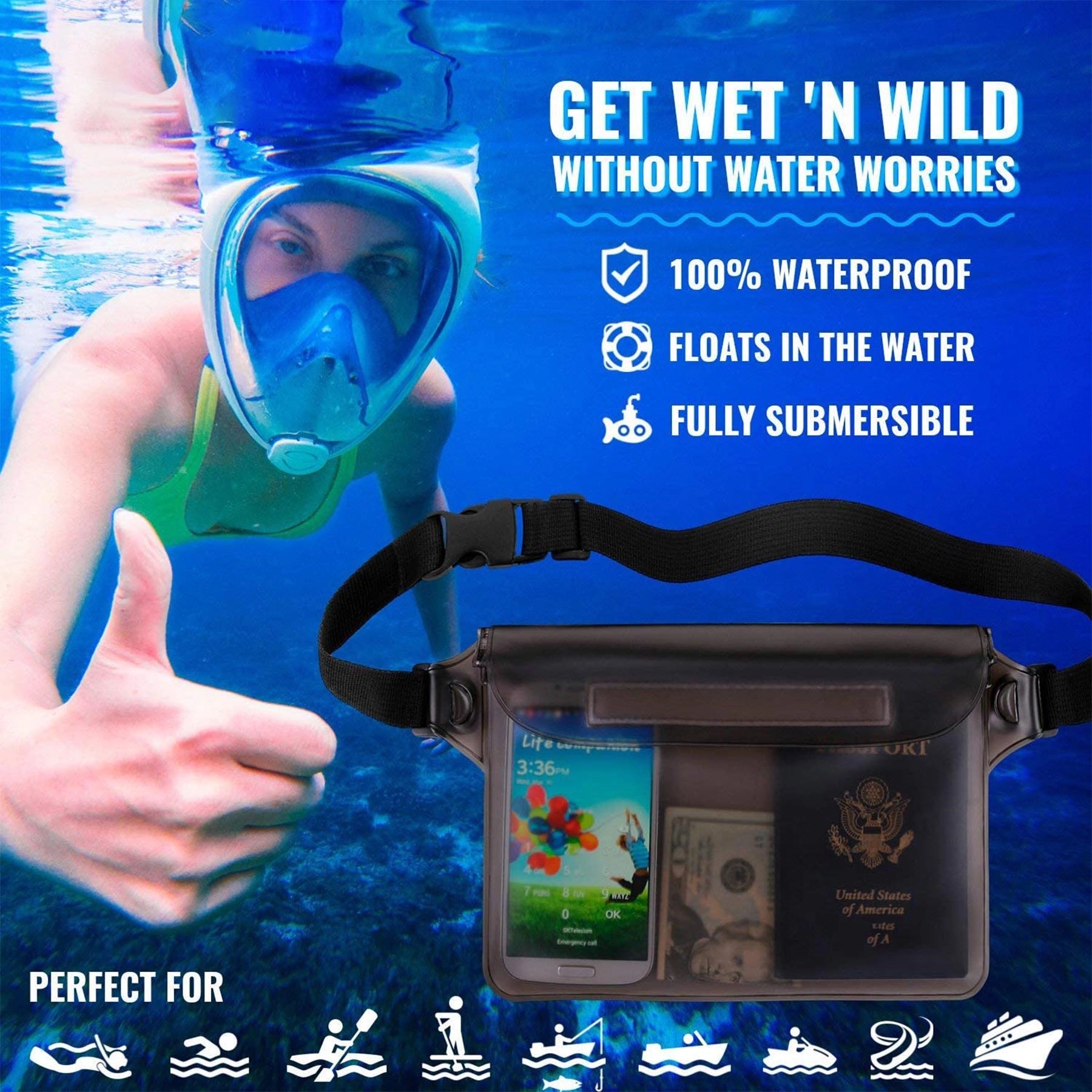 Phone Waterproof Pouch Bag for Beach 2