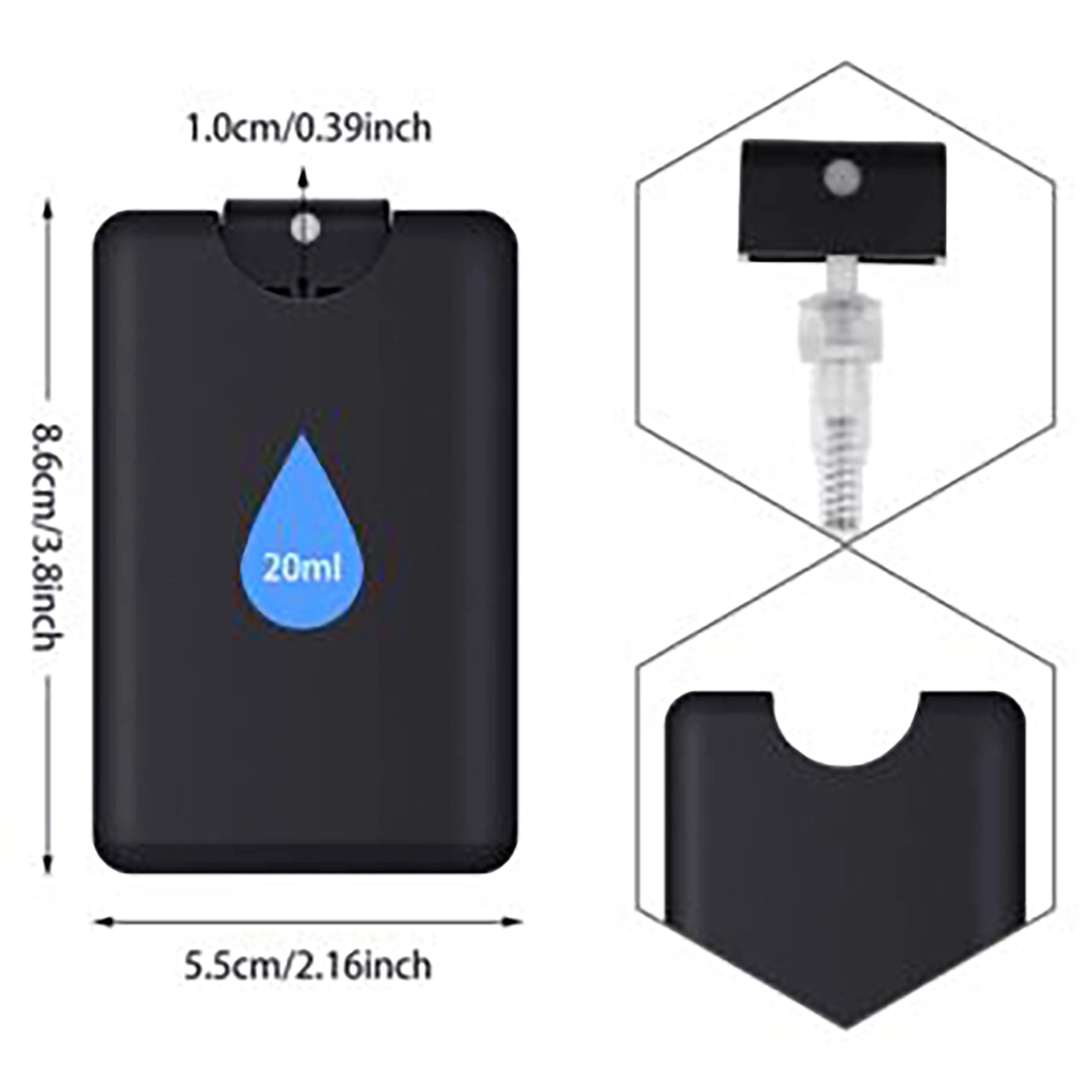 0.7 oz Empty Credit Card Shaped Hand Sanitizer Spray Bottles 1
