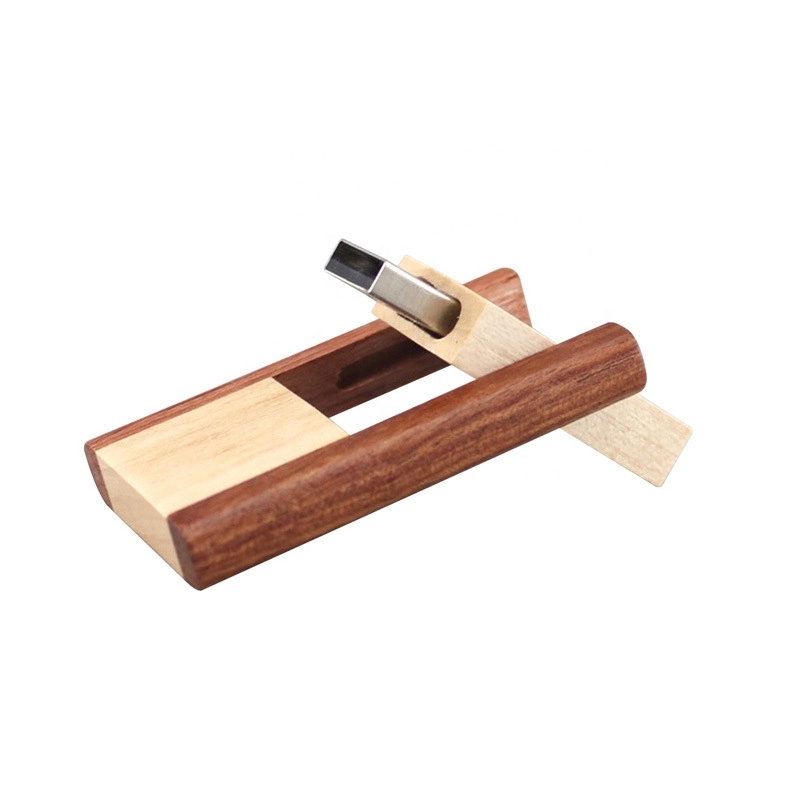 2 GB swivel wood usb drive 1