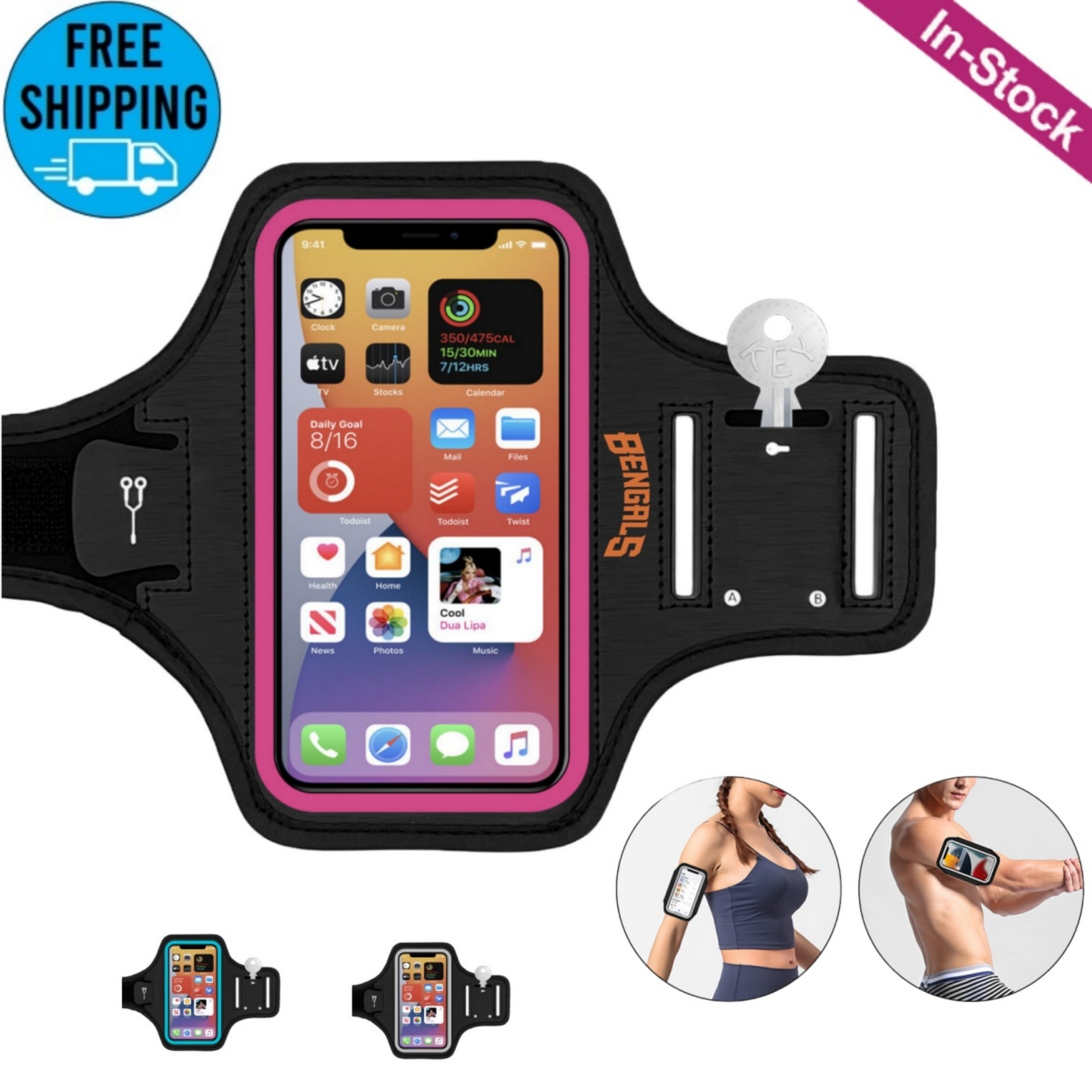 Sweatproof Running Exercise Armband with Card Slot 6