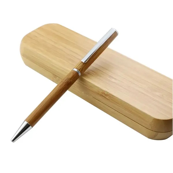 Wooden Slim Twist Pen With Box 3